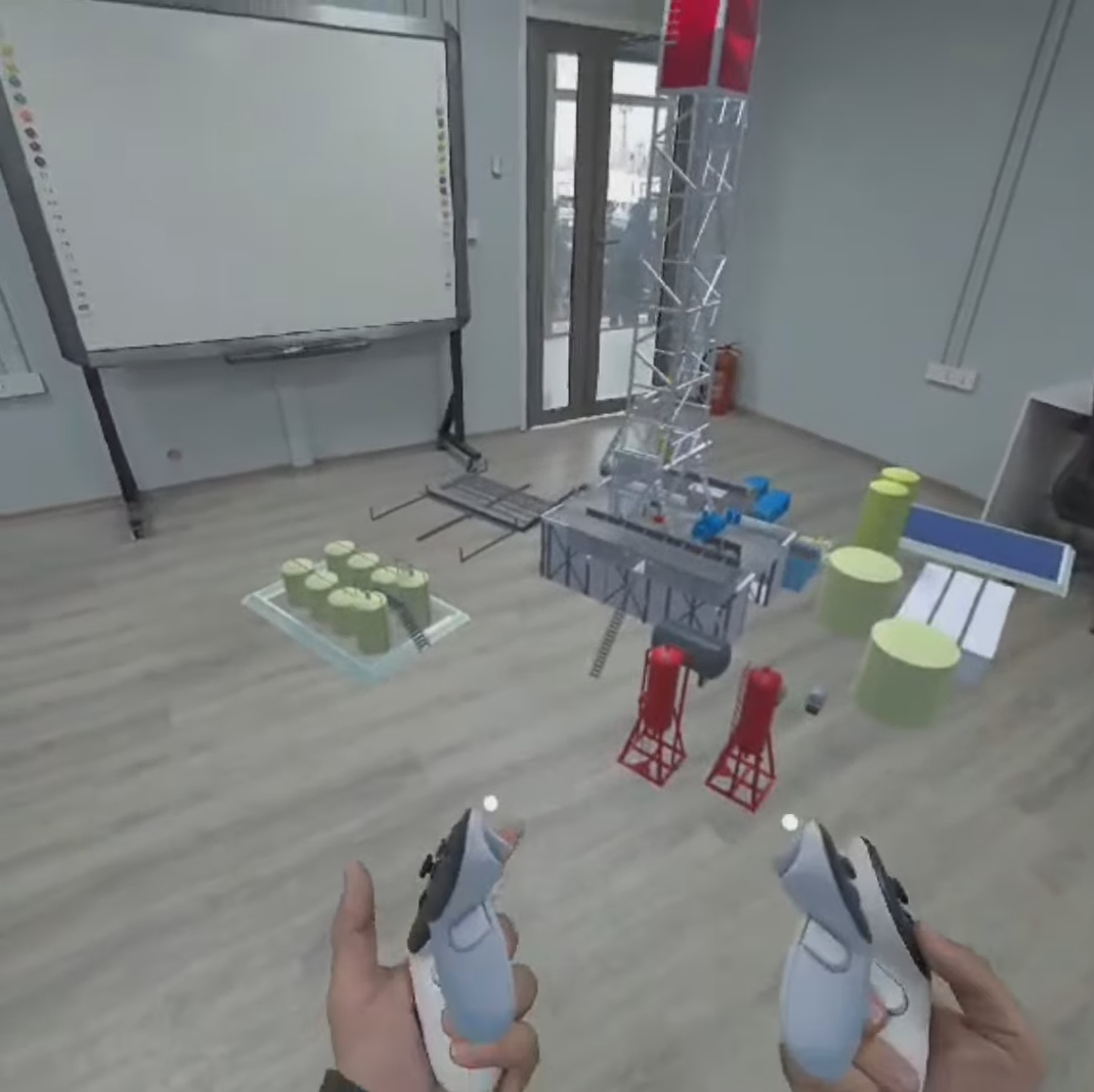Mixed reality oil rig simulation